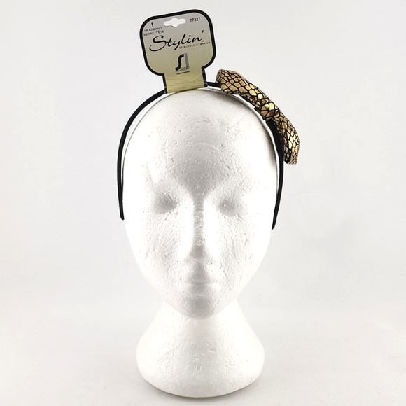 3 New Girl's Colourful Headbands with Butterfly & Bows Sequins Gold Print - Picture 4 of 10